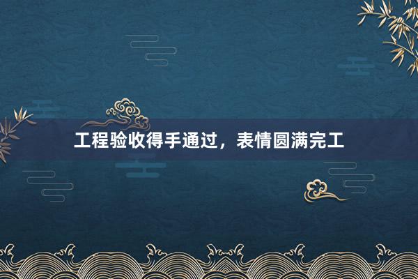 工程验收得手通过，表情圆满完工